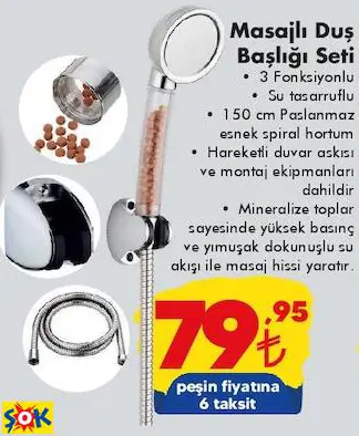 MASAJLI DUŞ BAŞLIĞI SETİ